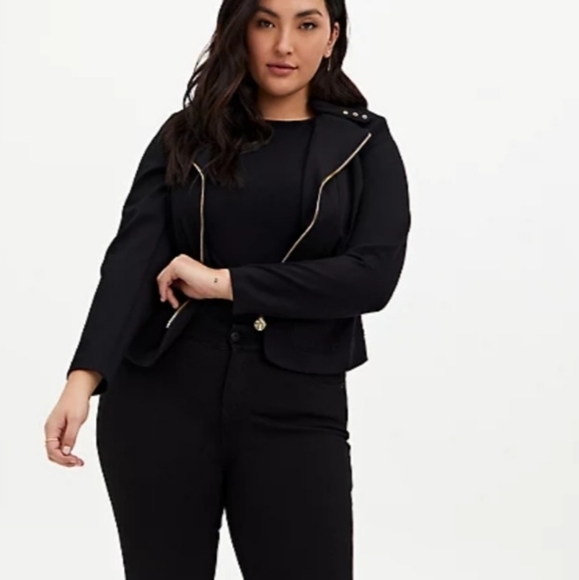 🆕️Torrid Ponte Moto Jacket Size 1x - Picture 9 of 9